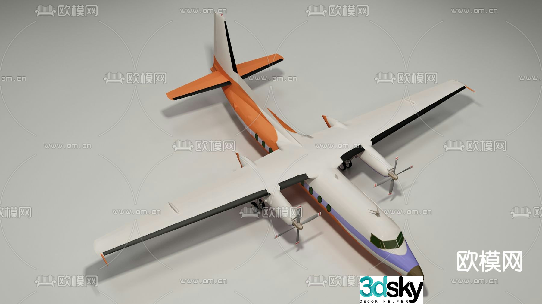 airplane airliner 3d model