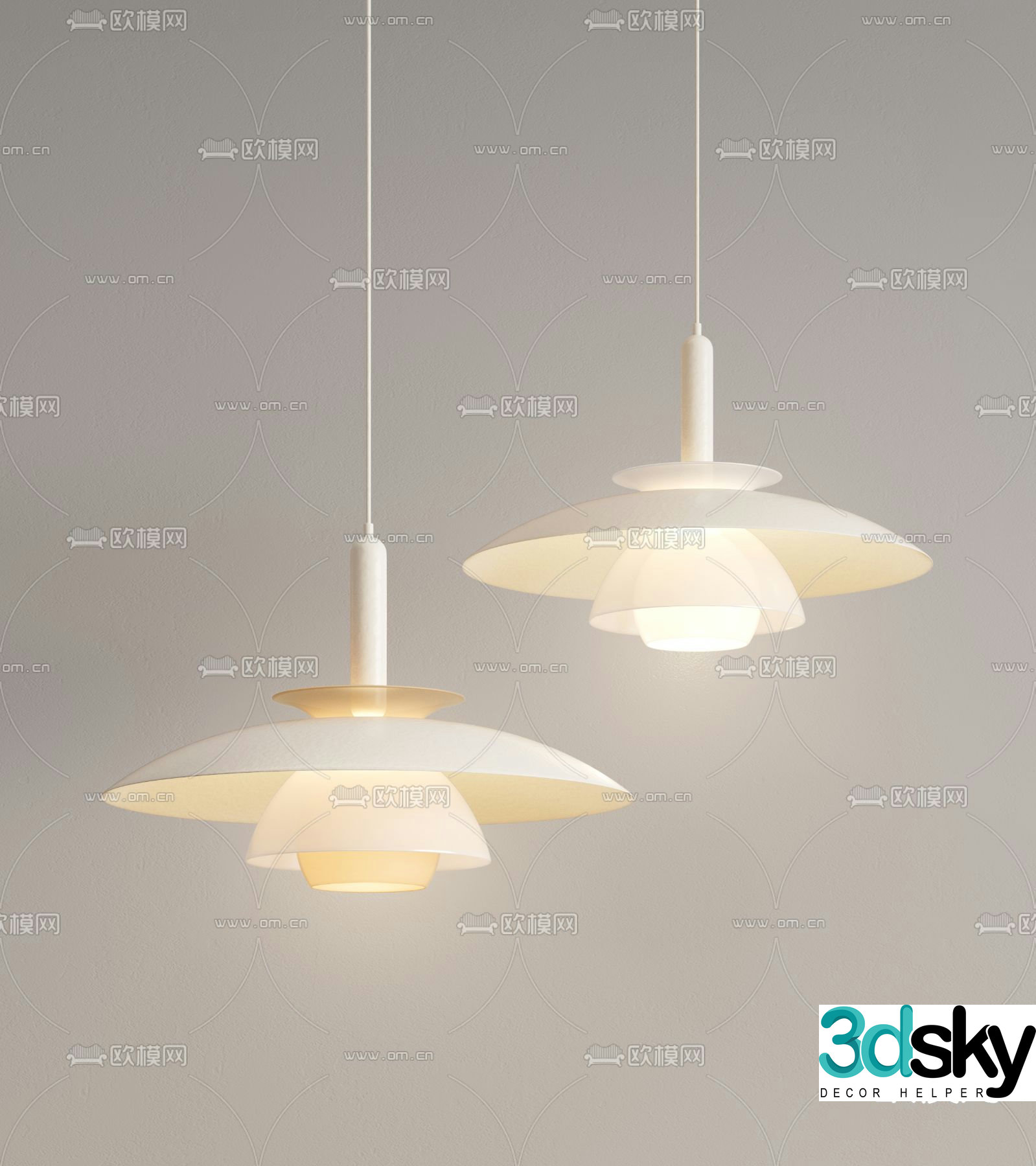Cream style chandelier butterfly chandelier 3d model