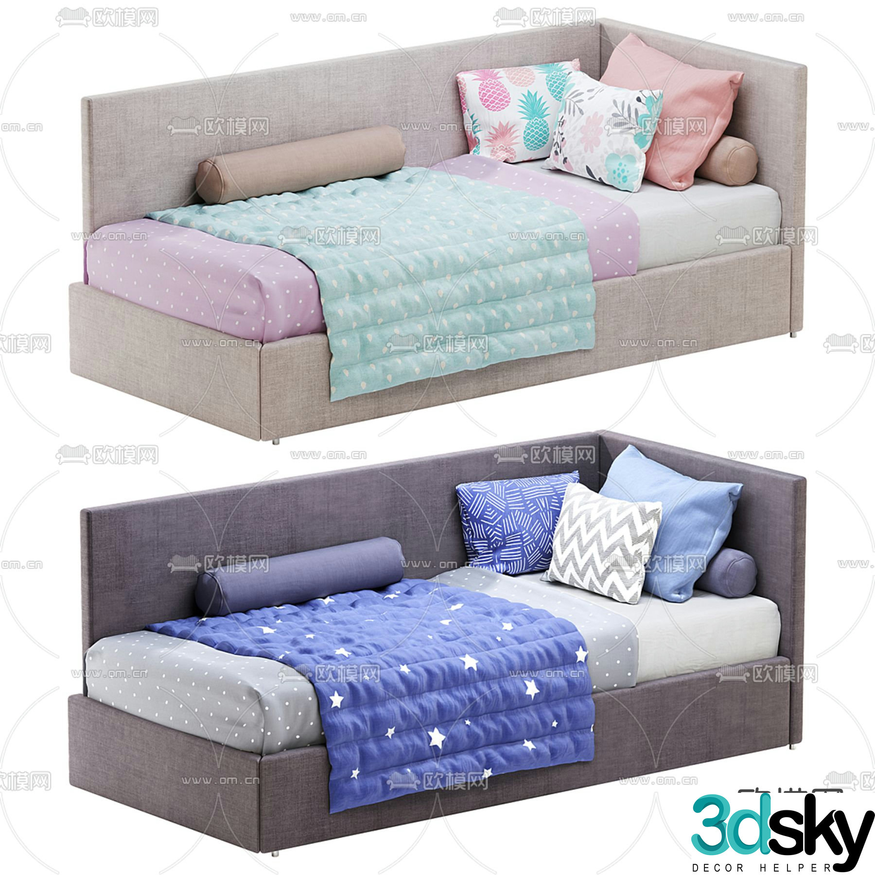 Modern sofa bed 3d model