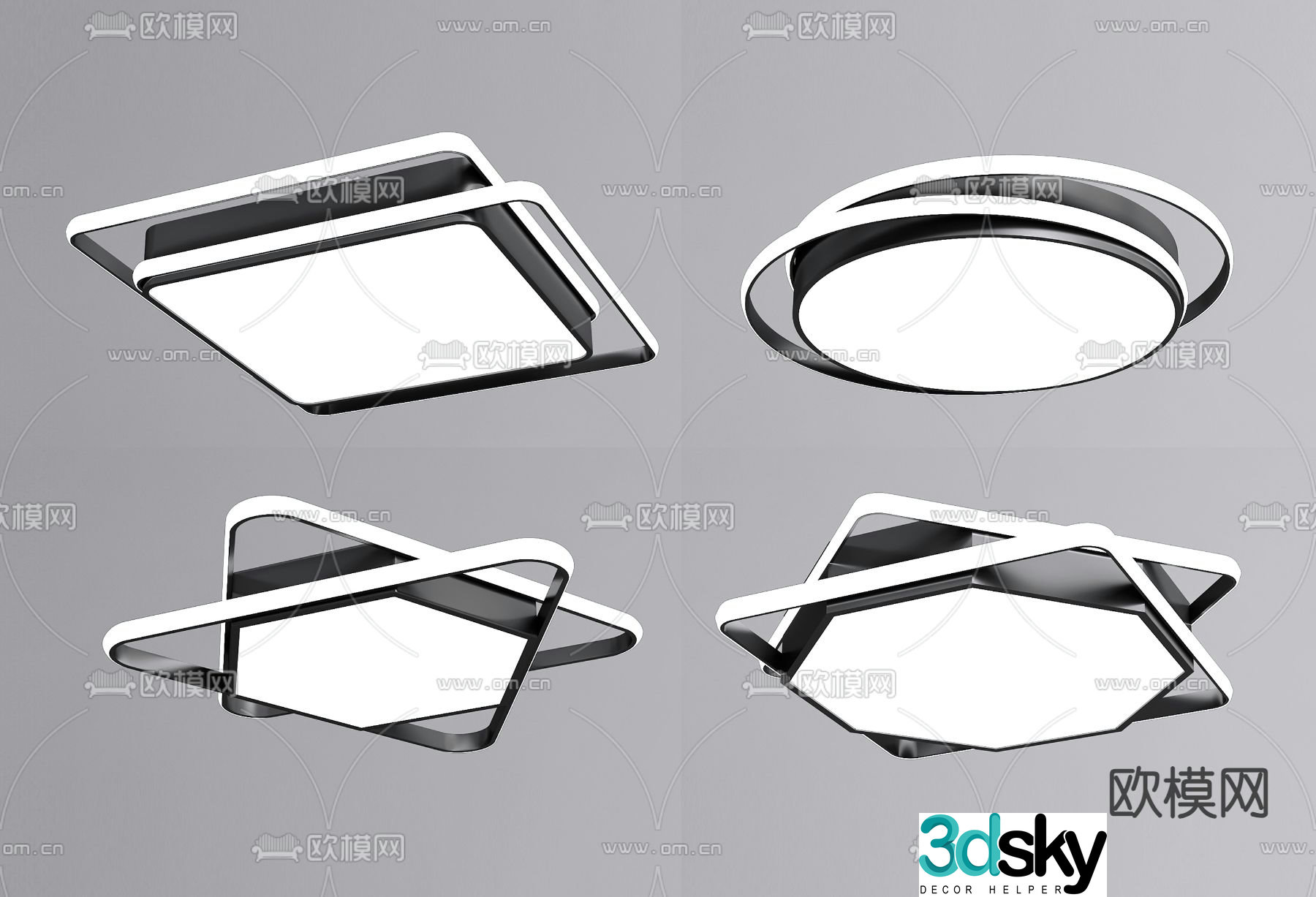 Ceiling lamp geometric lamp 3d model