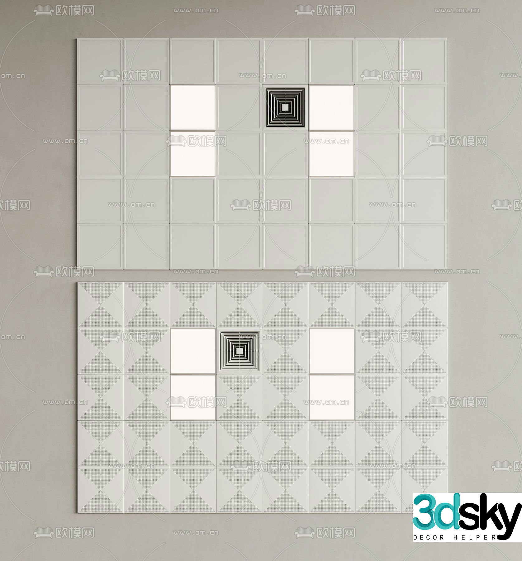 Integrated suspended ceiling aluminum gusset plate flat lamp 3d model