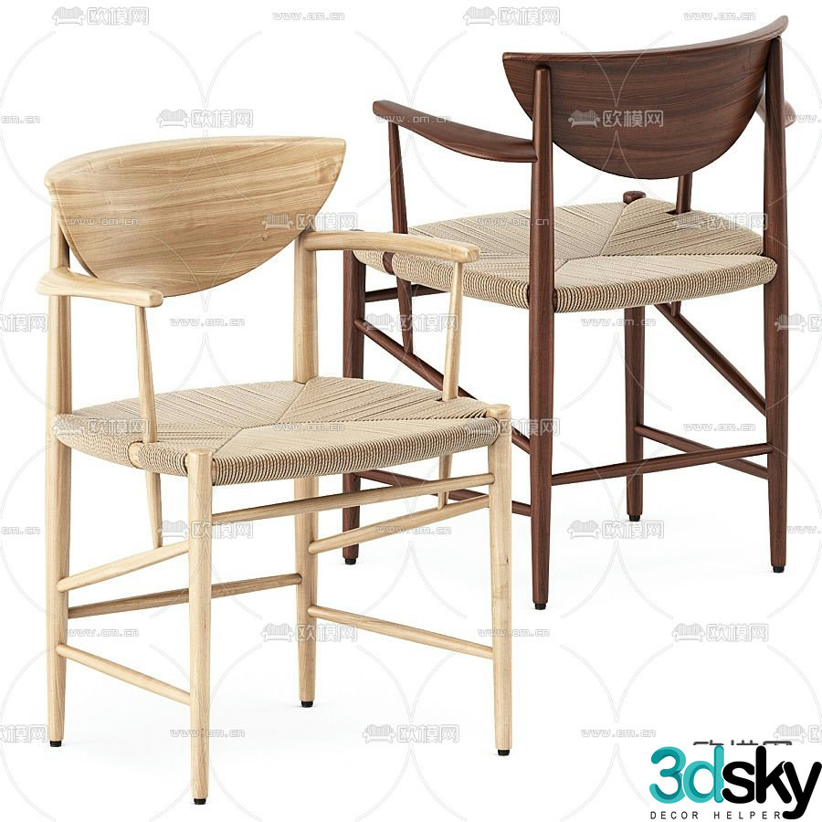 Wasabi Chair Armchair Dining Chair 3D Model