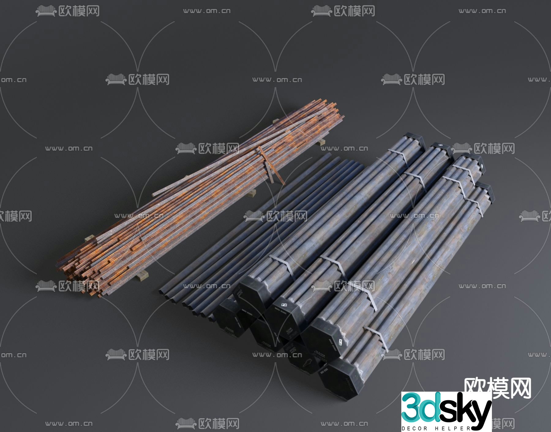 steel bar steel 3d model