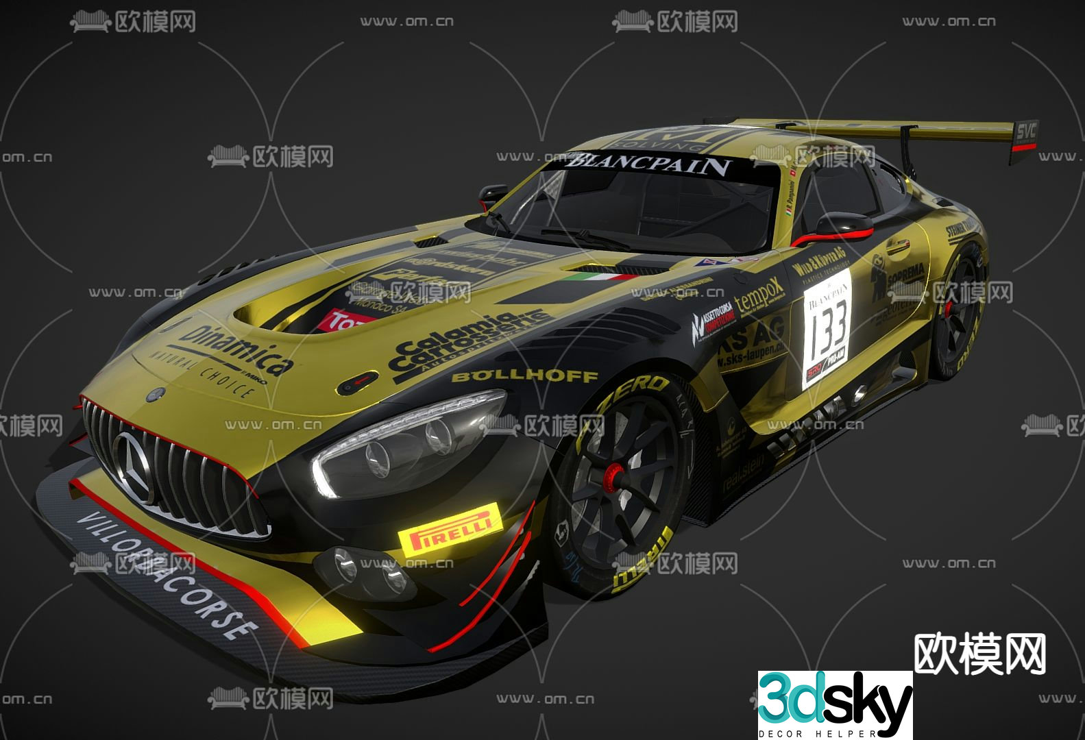 racing professional racing racing toy 3d model