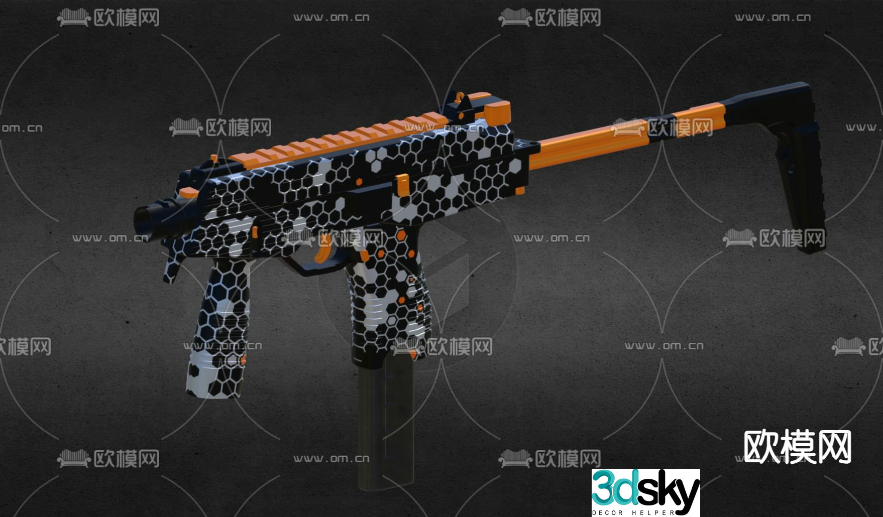 Pistol toy rifle 3d model