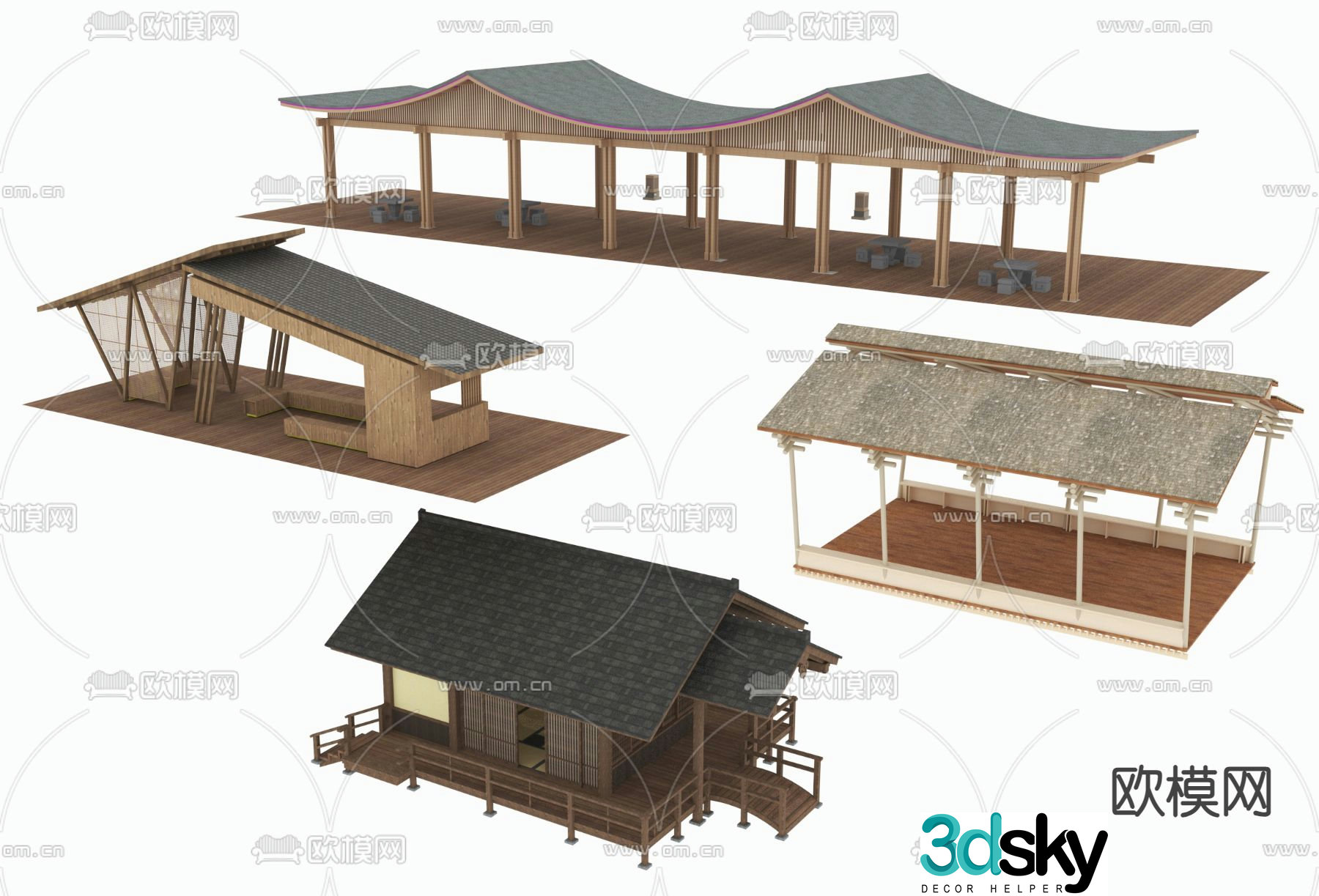 Rural landscape gallery 3D model