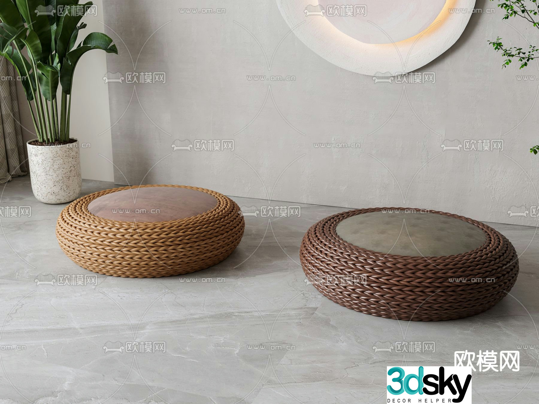 New Chinese futon cushion 3d model