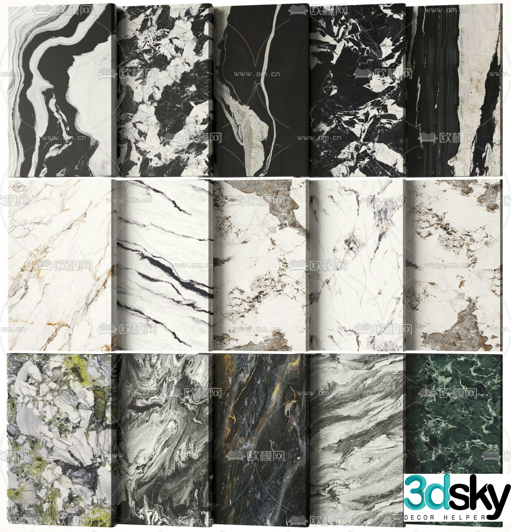 Marble tiles wall tiles floor tiles 3d model