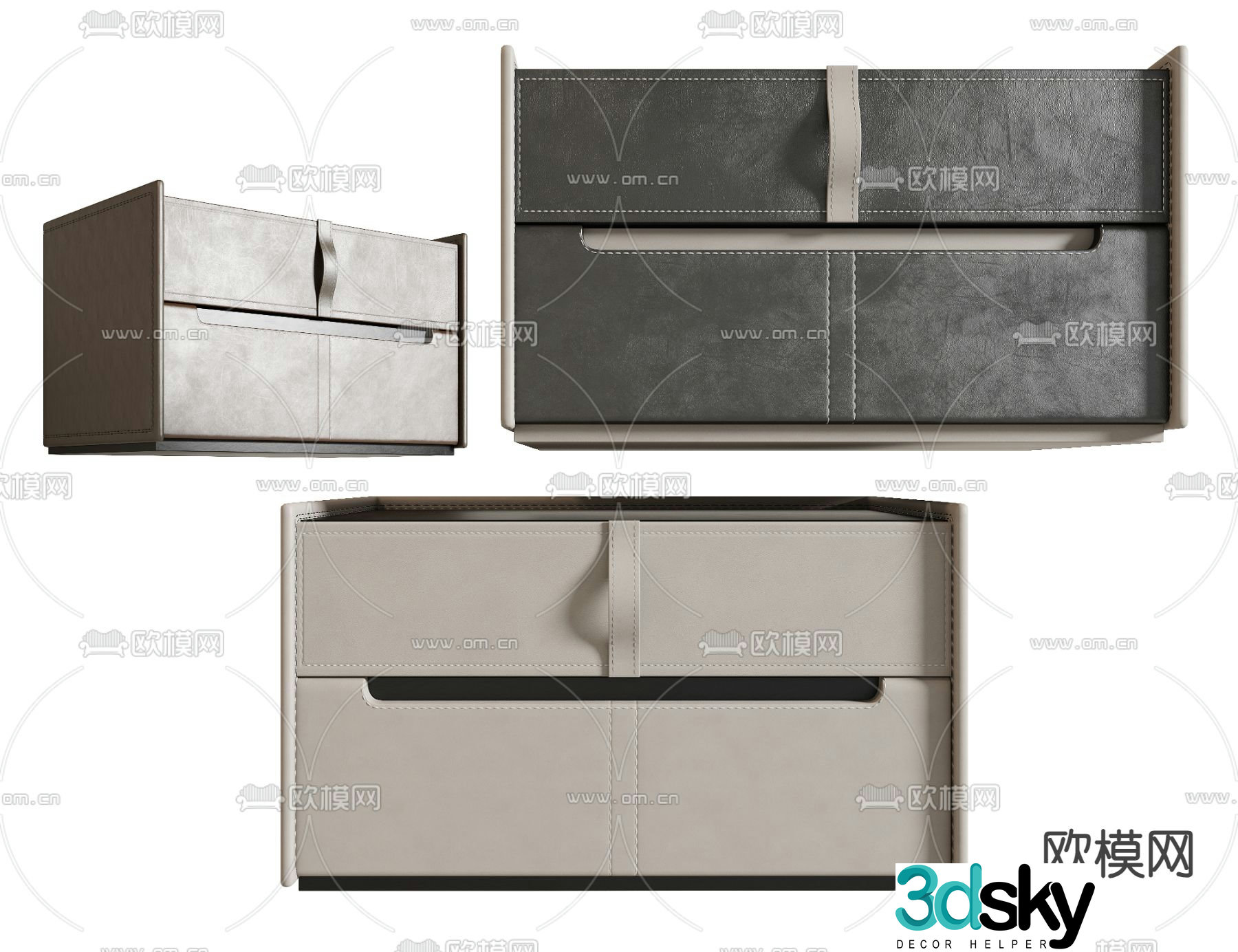 Modern bedside table bedside table 3d model