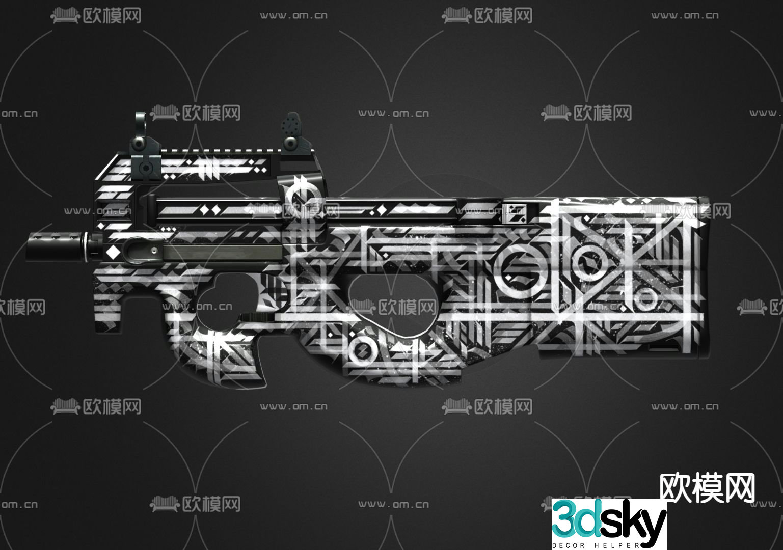 Pistol toy rifle 3d model