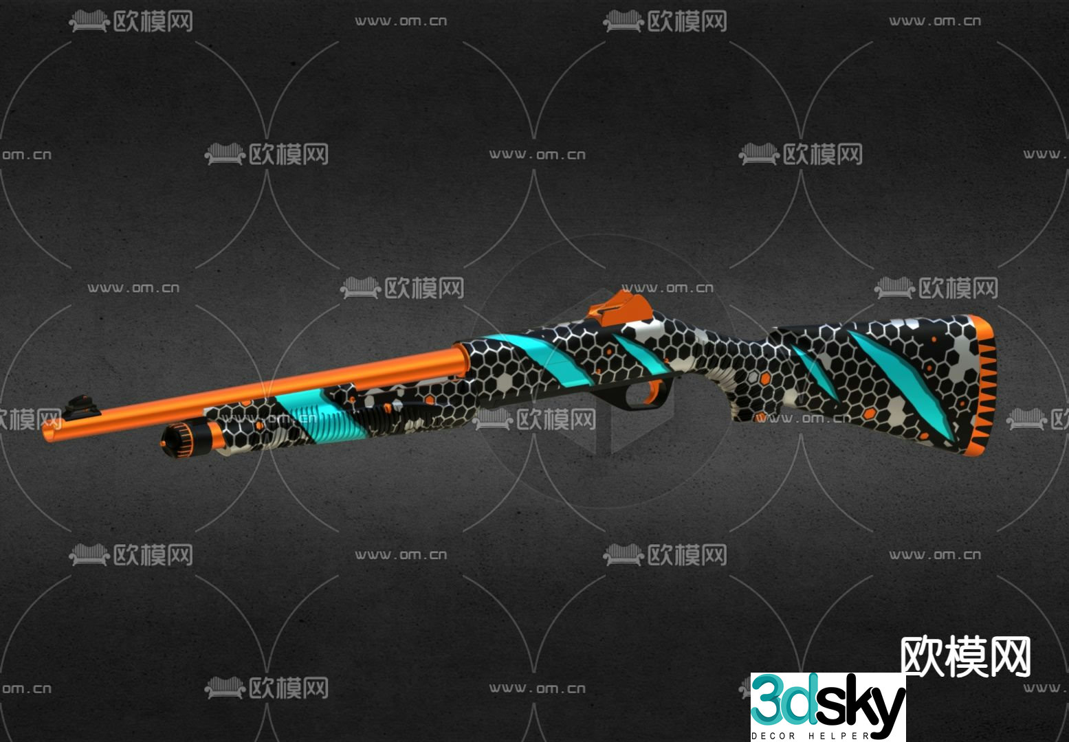 Pistol toy rifle 3d model