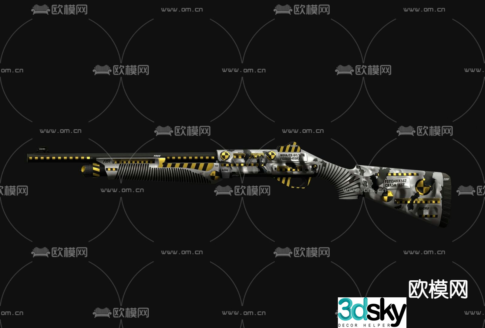 Pistol toy rifle 3d model