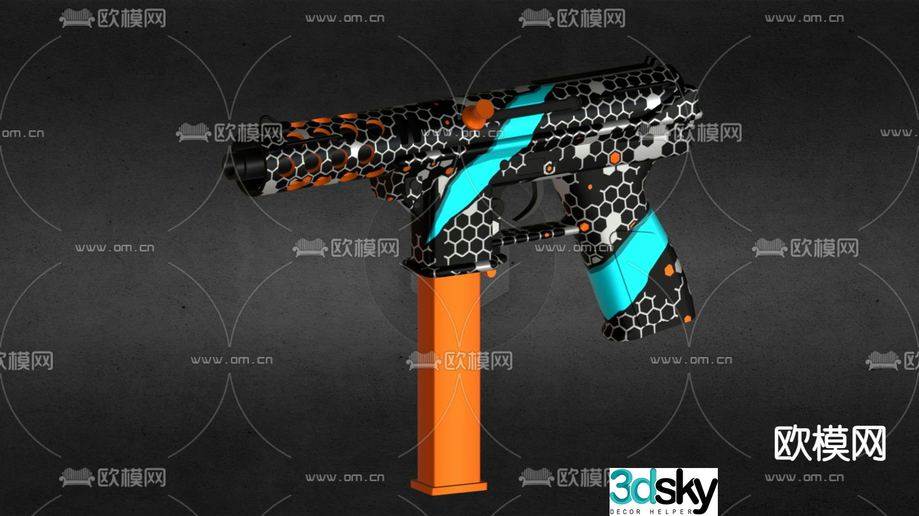 Automatic rifle toy rifle 3d model