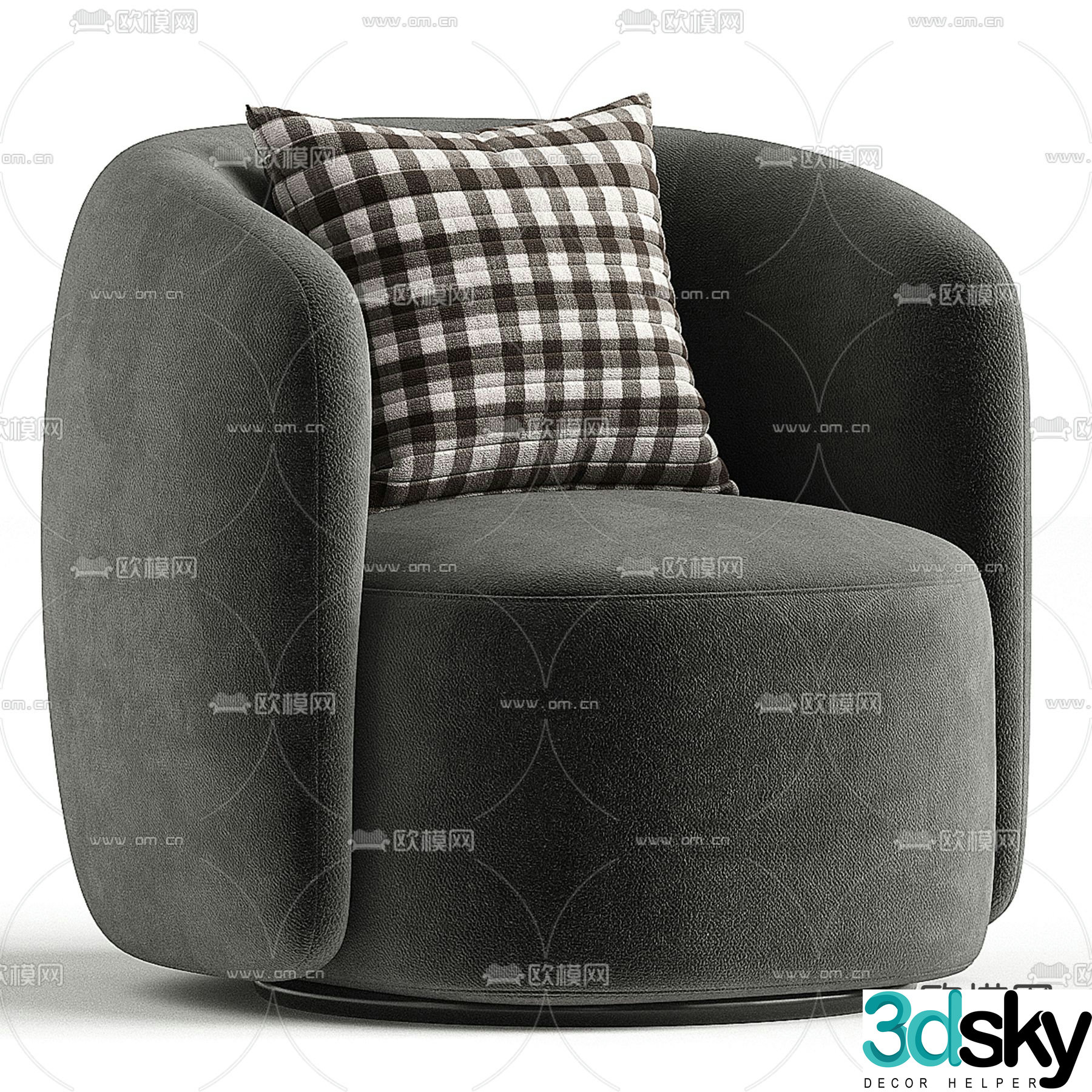 Manik single sofa 3d model