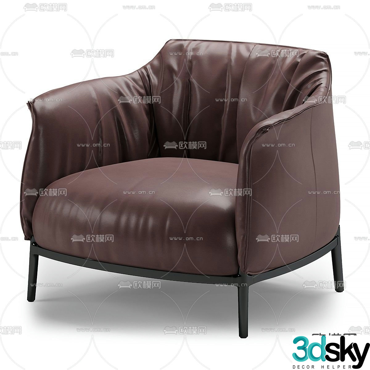 Archibald single sofa 3d model