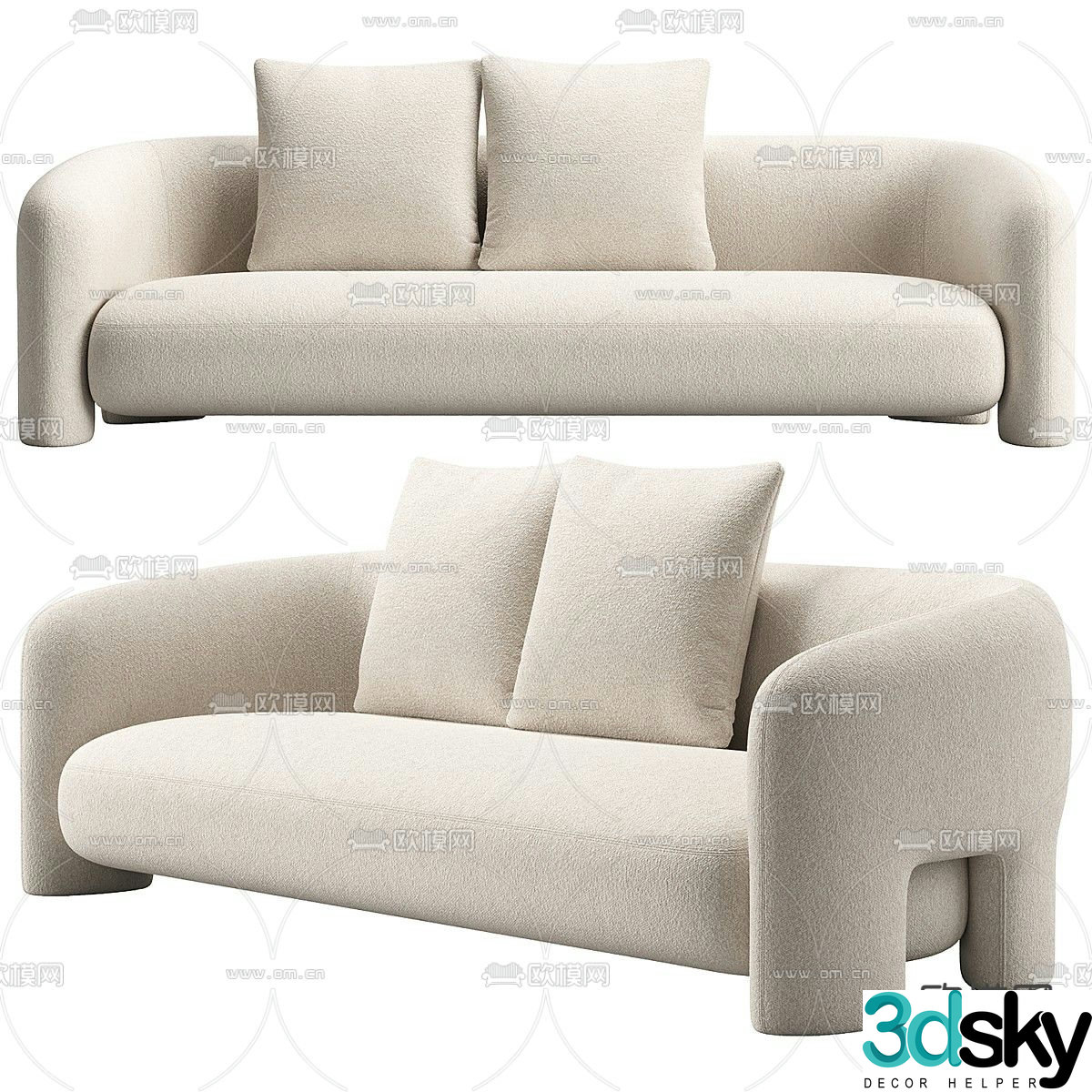 Mohdern multiplayer sofa 3d model