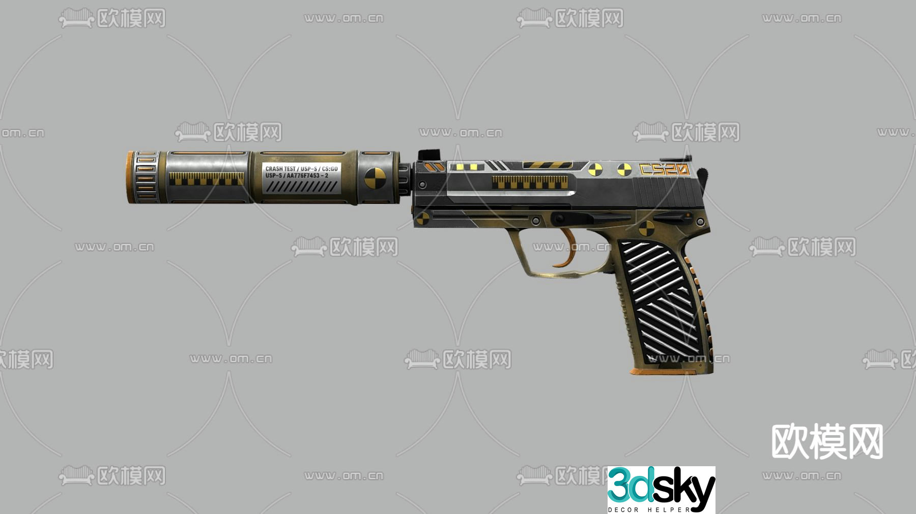 Children’s guns toy guns silenced guns 3d model