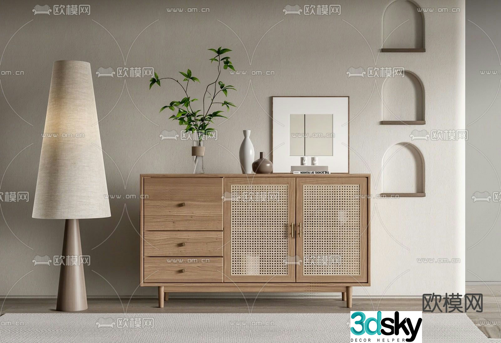 Wabi-sabi sideboard 3d model