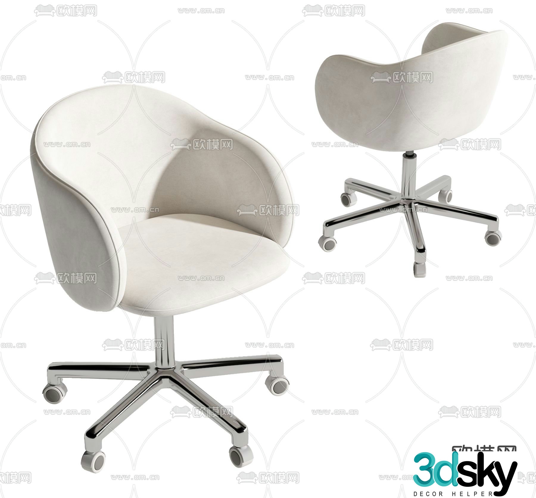 Office chair conference chair staff chair 3d model
