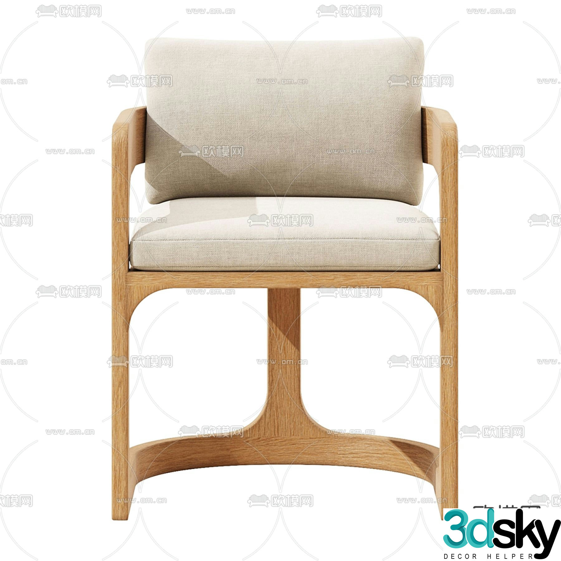 CASSALE chair dining chair armchair 3d model
