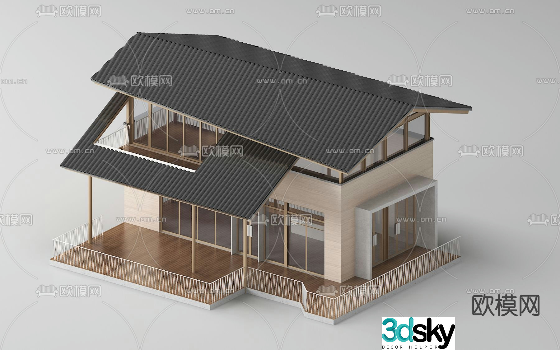 B&B single building 3D model