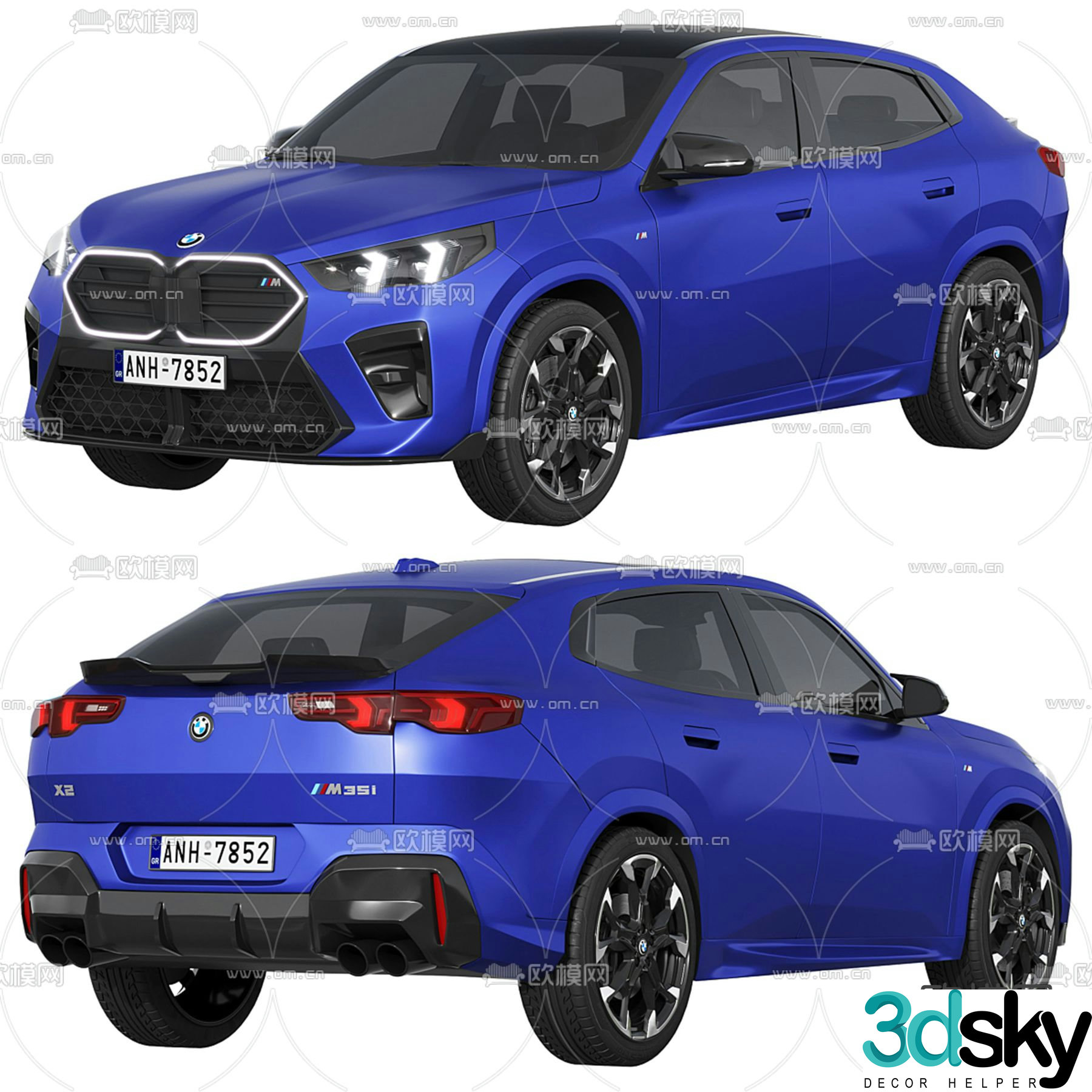BMW X2 M35i Car Off Road Vehicle 3d Model