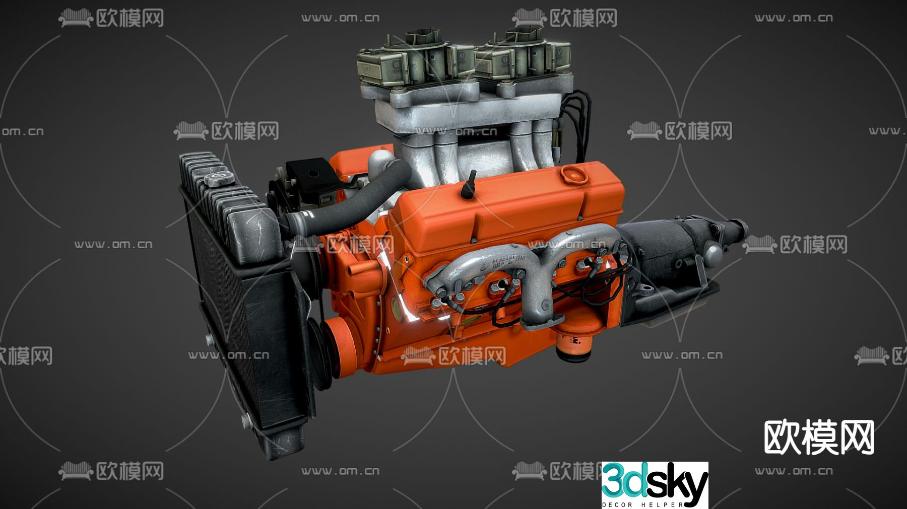 car engine engine 3d model