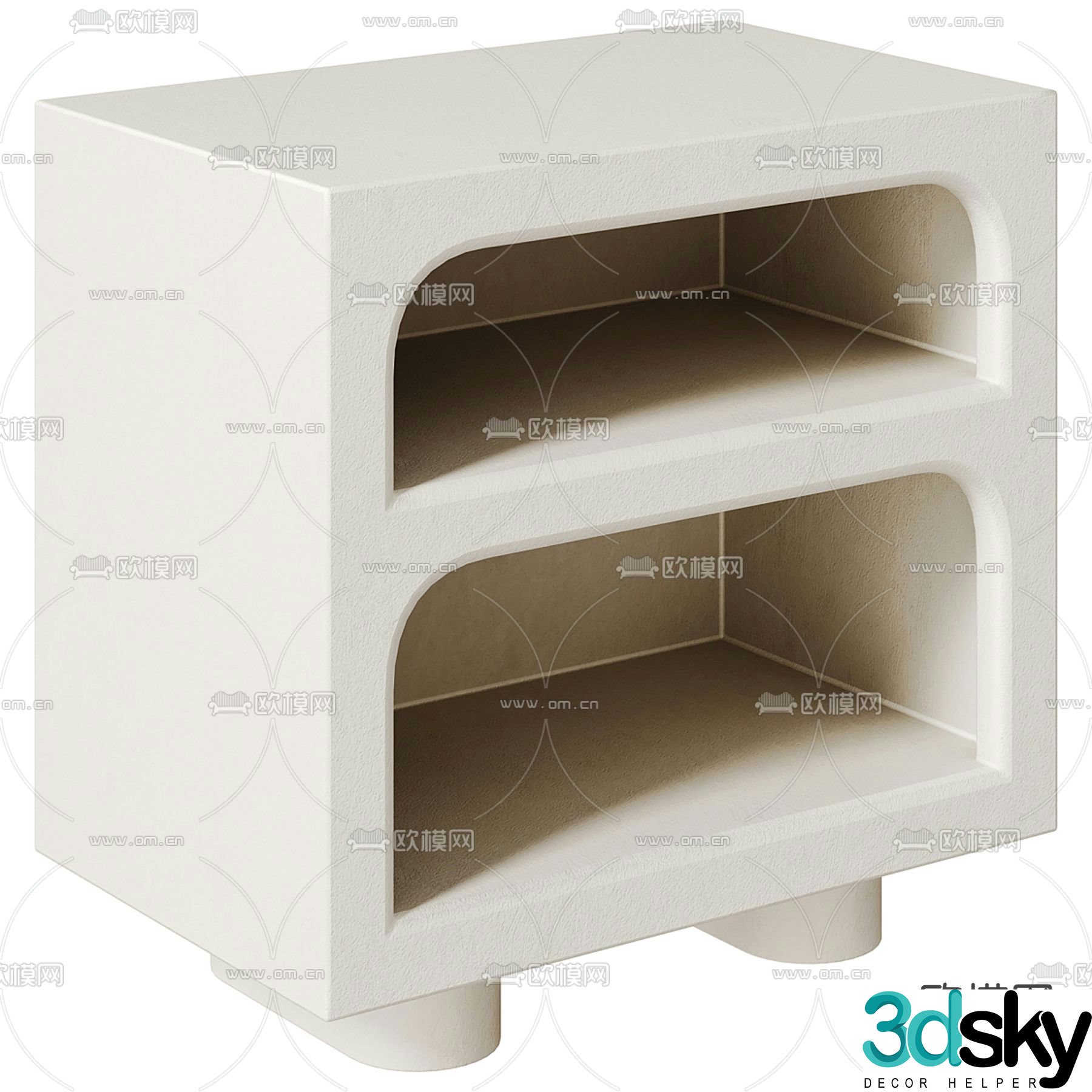 Impulse Imports concrete bedside table 3d model
