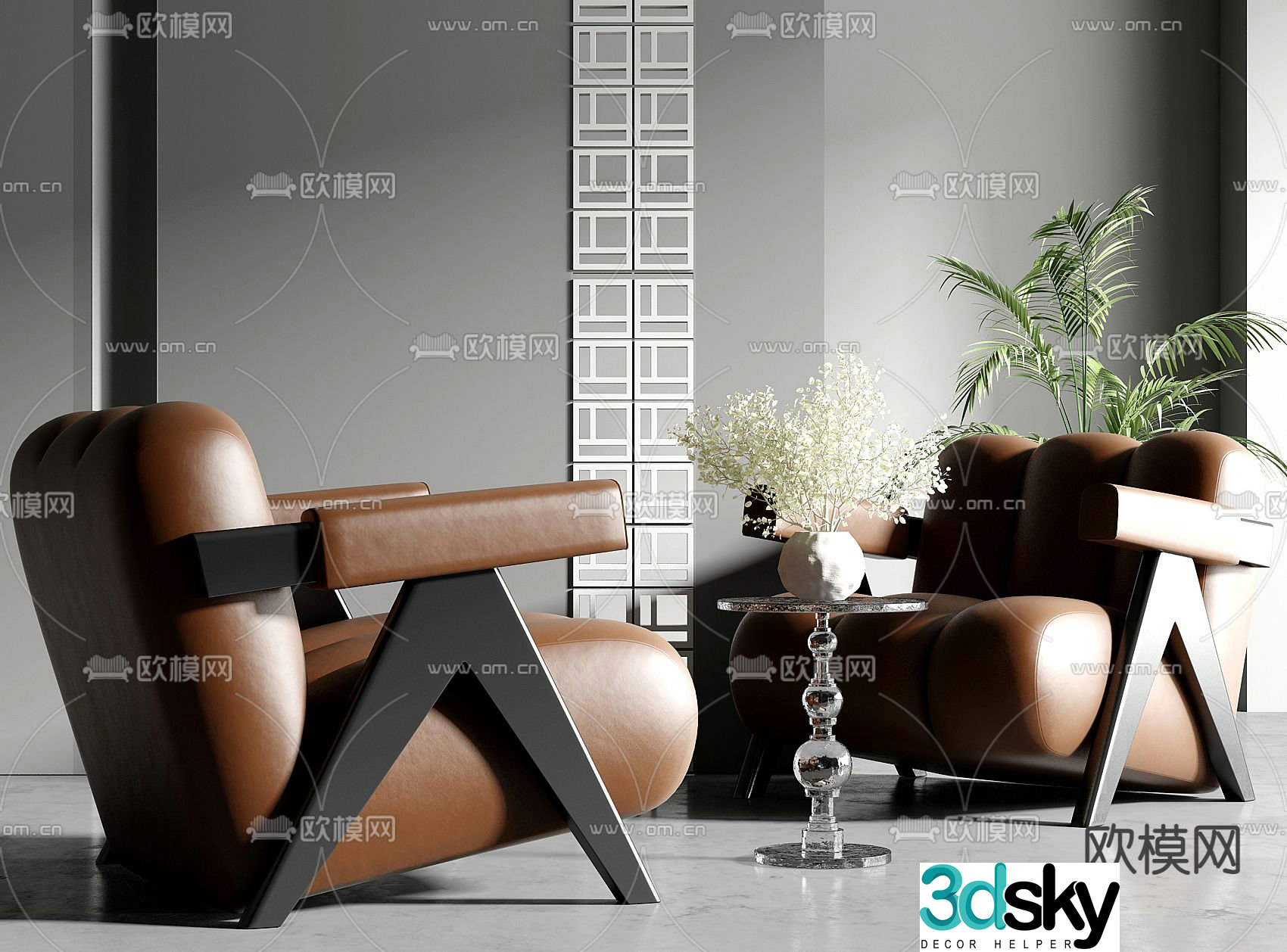 Sofa chair leisure sofa 3d model