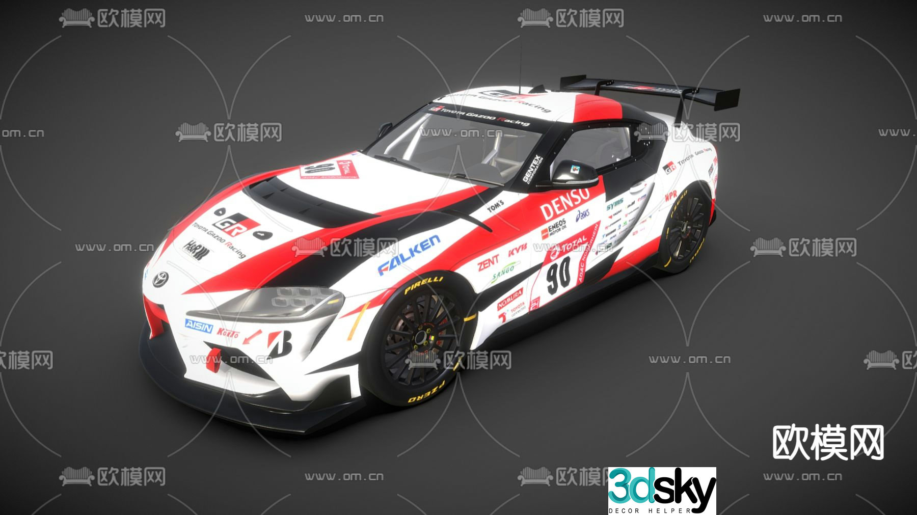car racing car 3d model