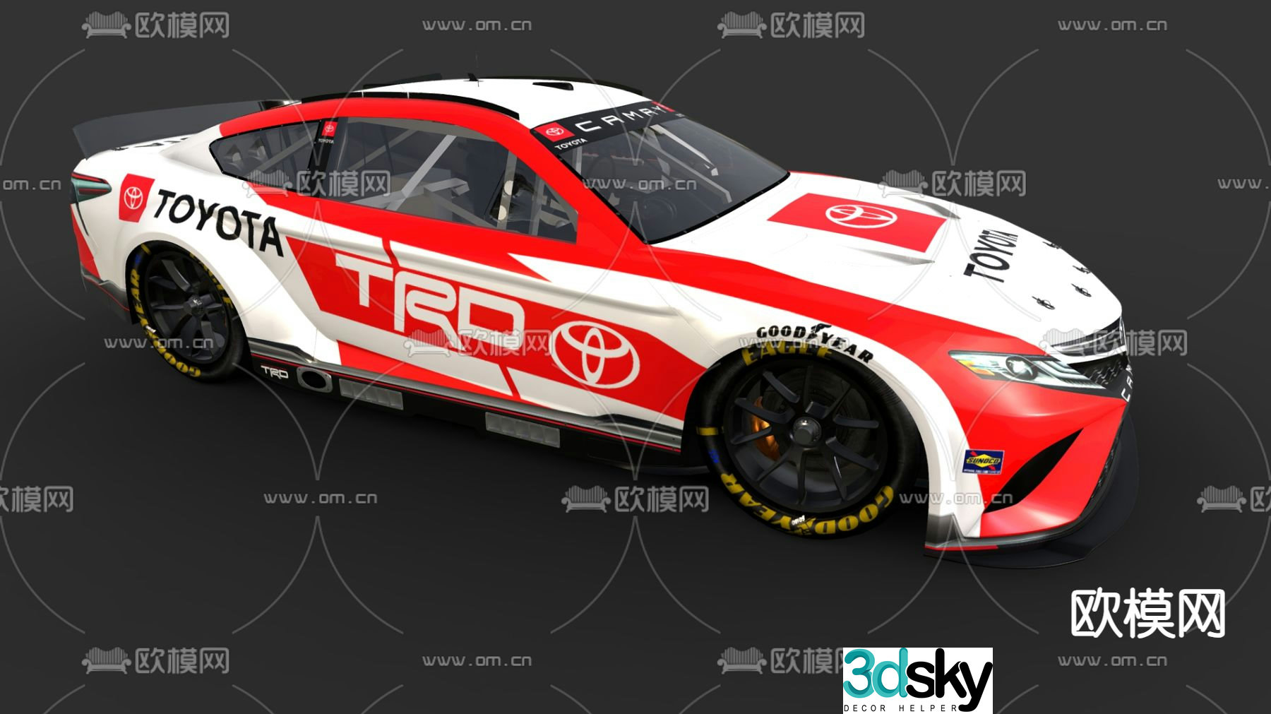 Camry car racing car 3d model
