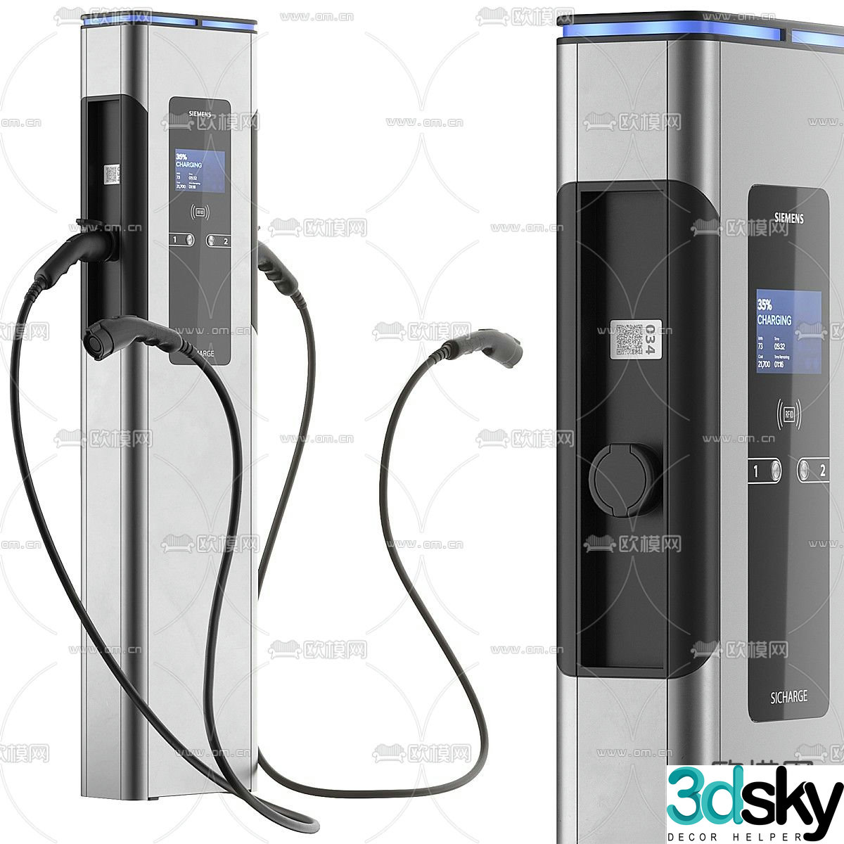 SICHARGE new energy charging pile charging station 3D model