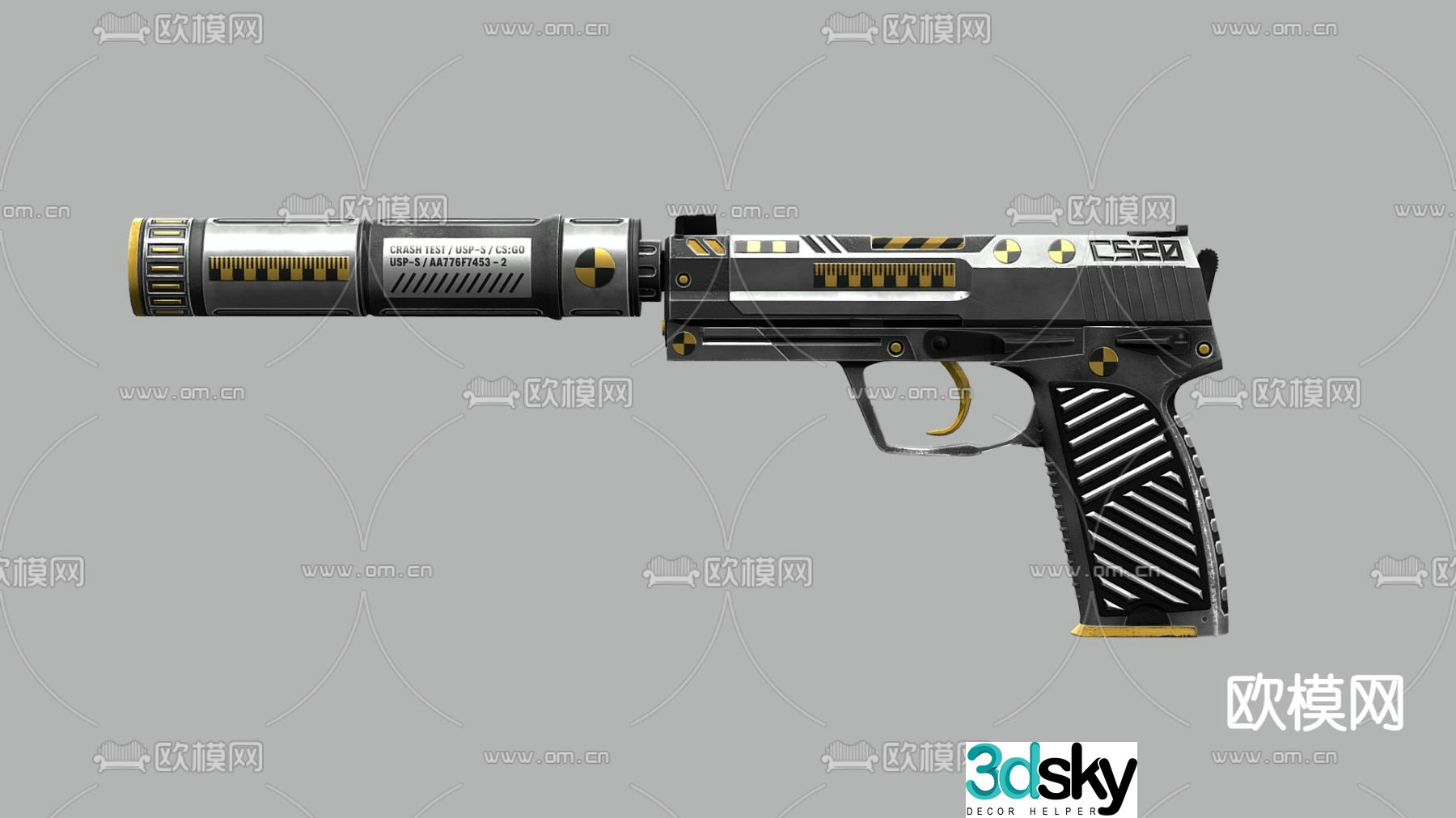 Children’s guns toy guns silenced guns 3d model
