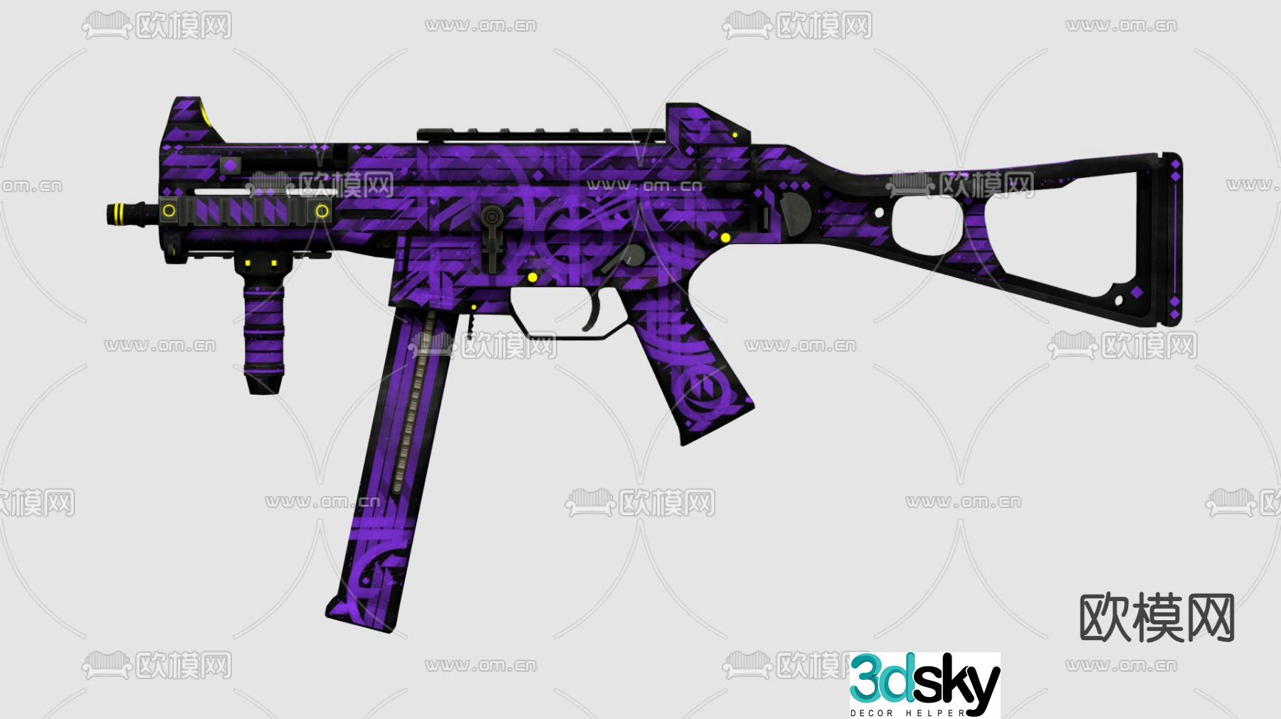 automatic rifle assault rifle 3d model