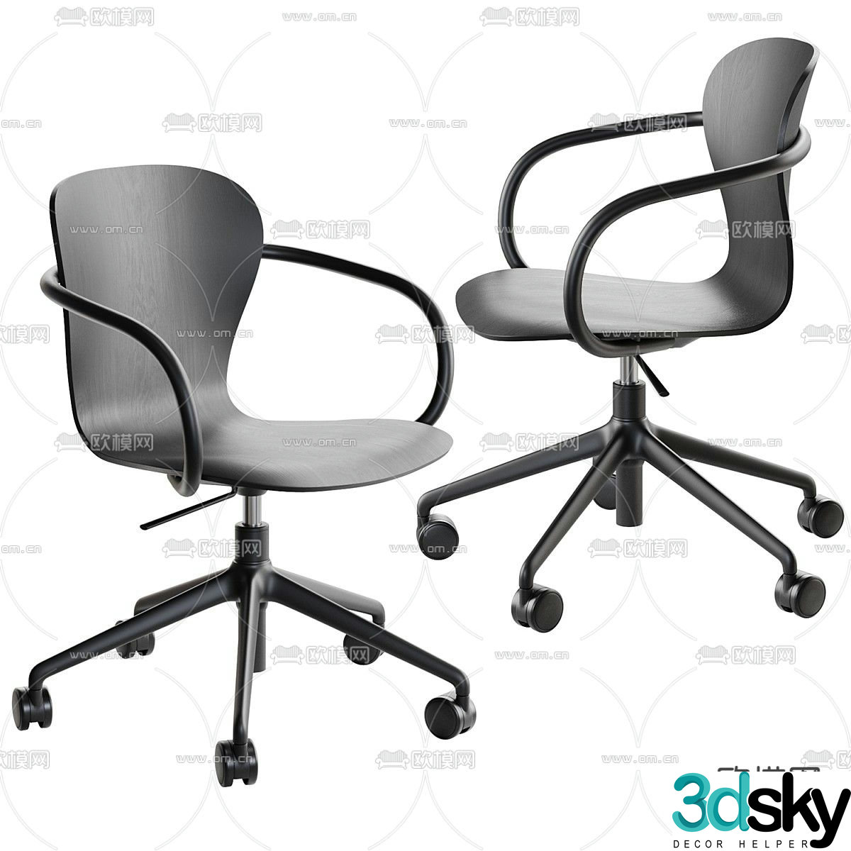 Office chair conference chair staff chair 3d model