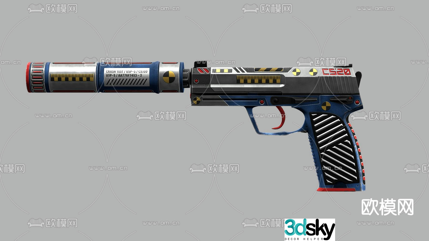 Children’s guns toy guns silenced guns 3d model