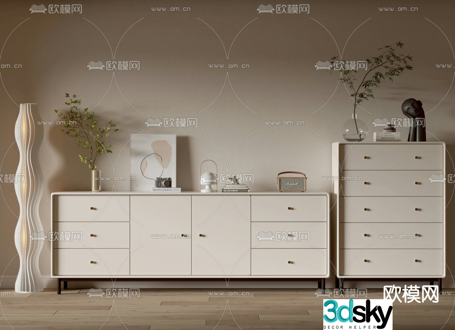 Chest of drawers chest of drawers side cabinet 3d model