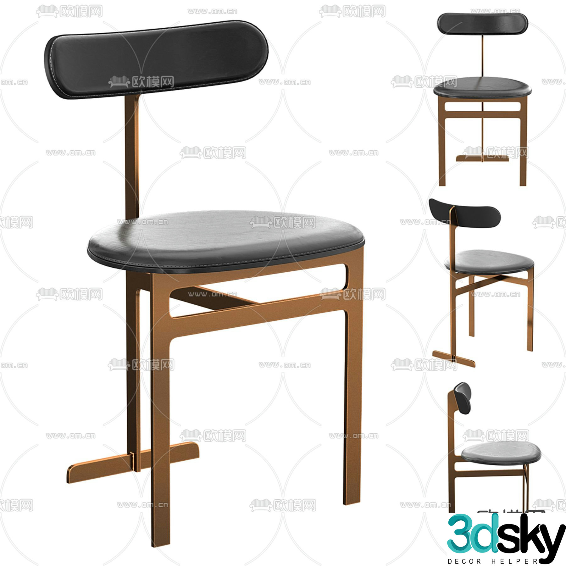 PARK PLACE chair dining chair 3d model