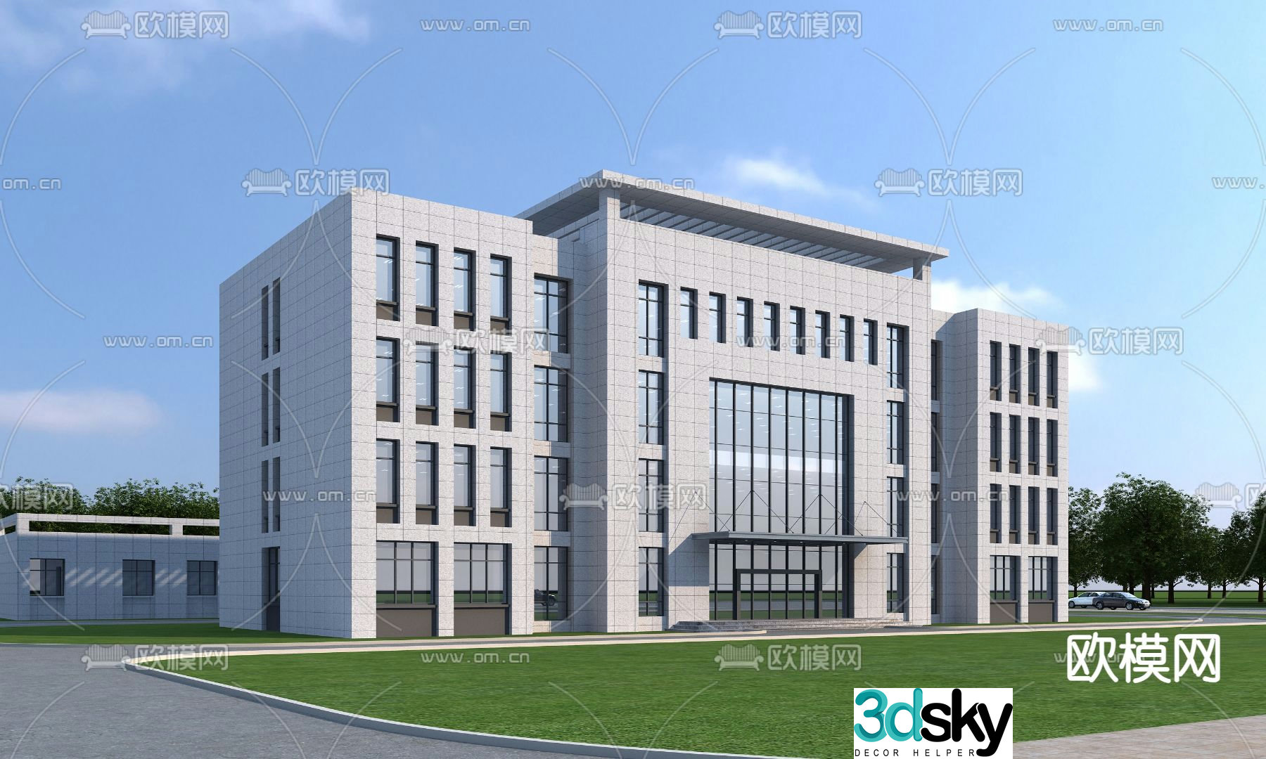 3D model of office building appearance
