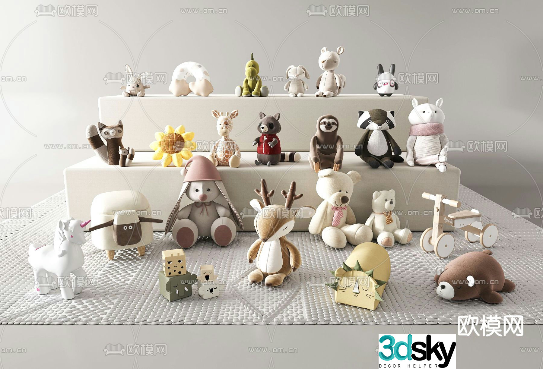 Children’s plush toy doll ragdoll doll 3d model