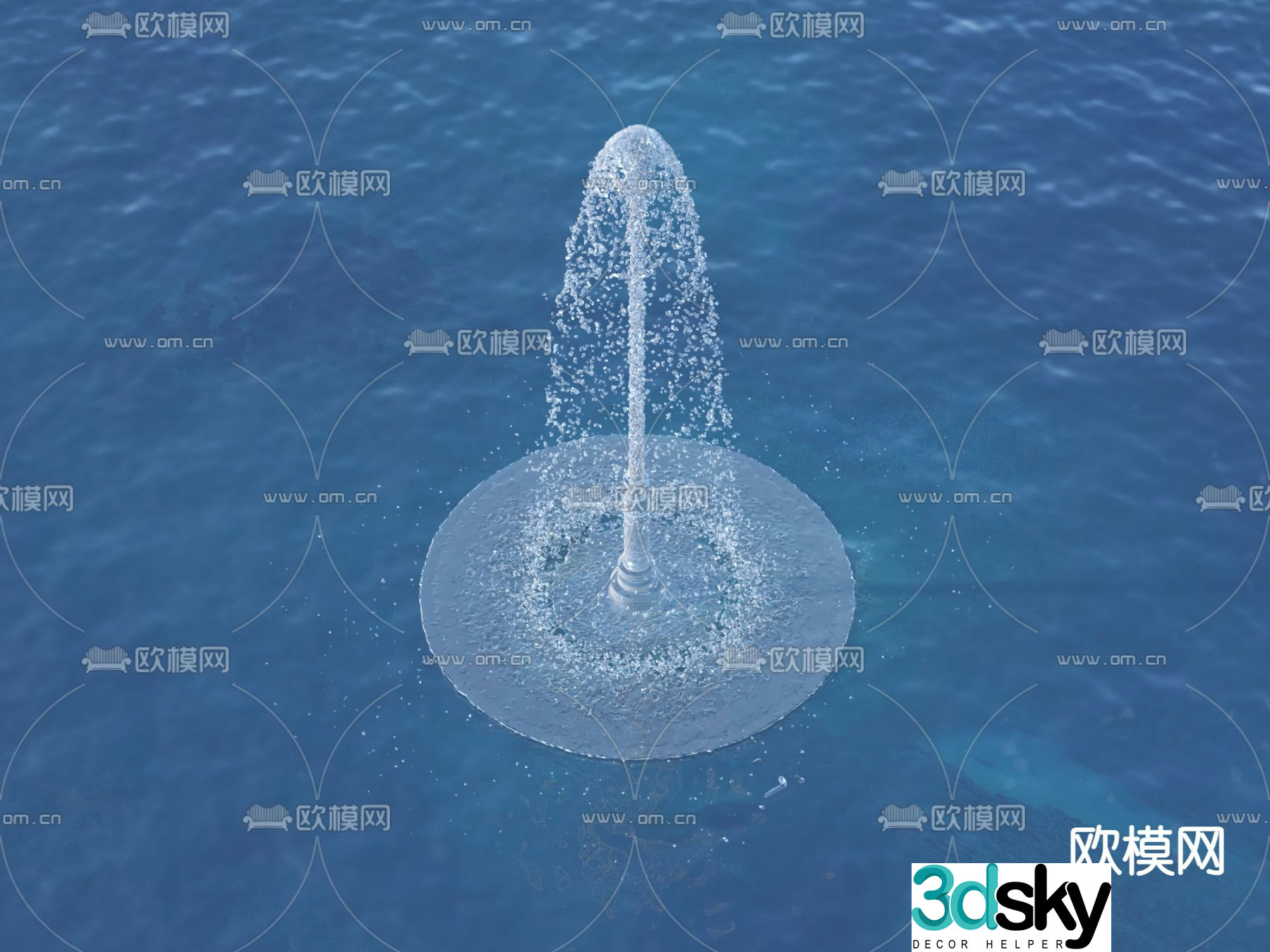 fountain fountain waterscape 3d model