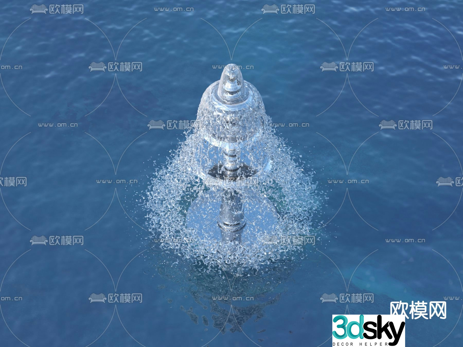 fountain fountain waterscape 3d model