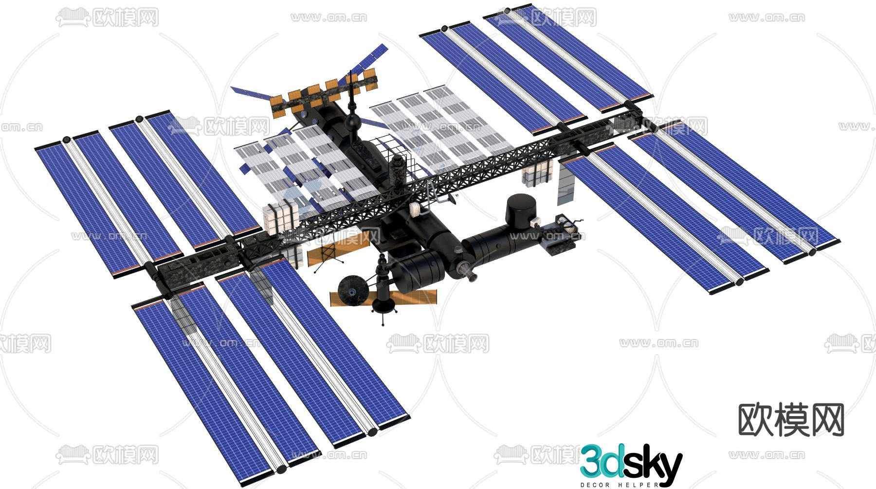 Communication satellite, gas emergency satellite, detection satellite 3d model