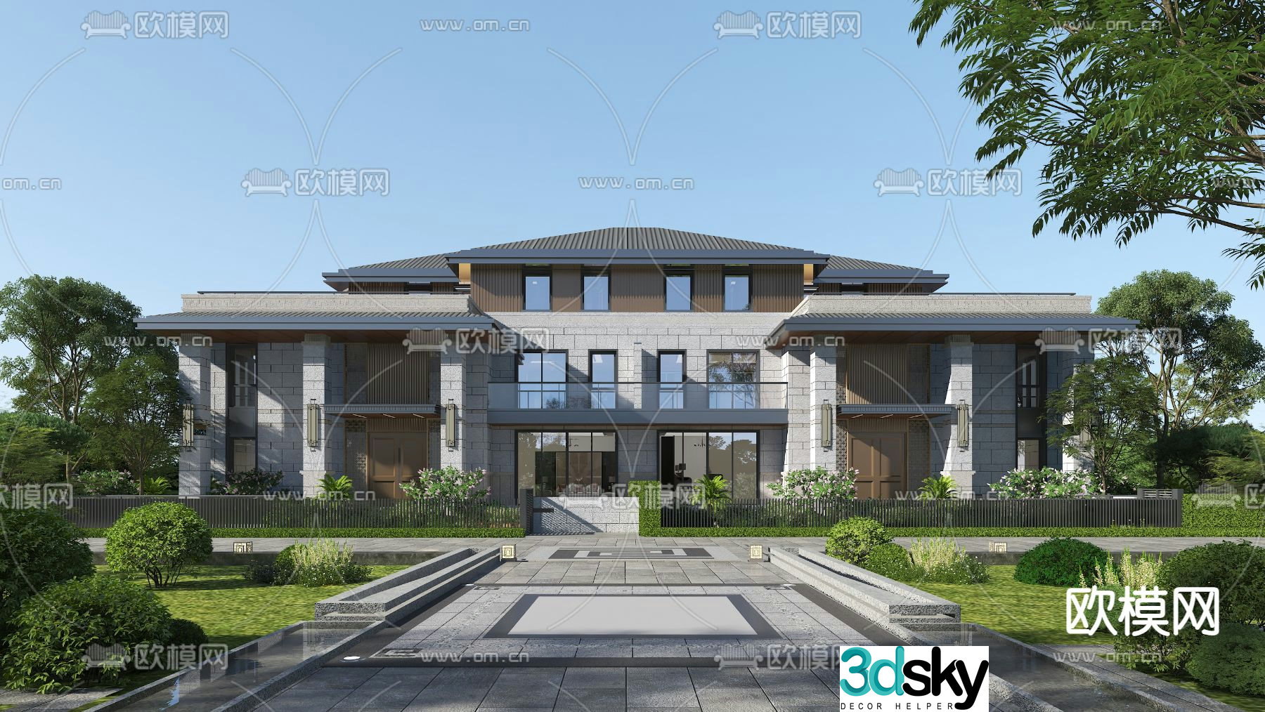 Villa exterior 3D model
