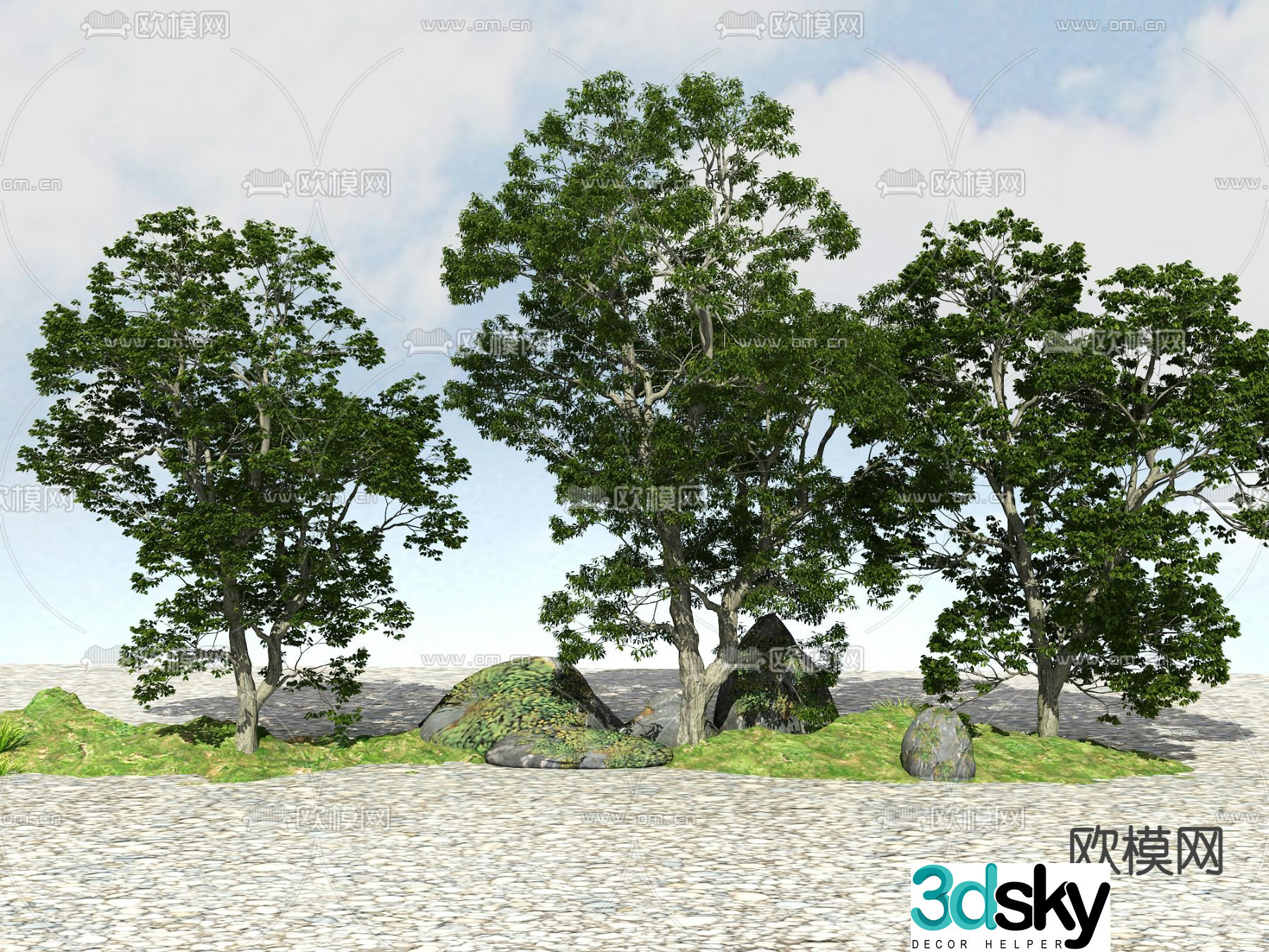 Landscape tree Big tree Plant 3d model