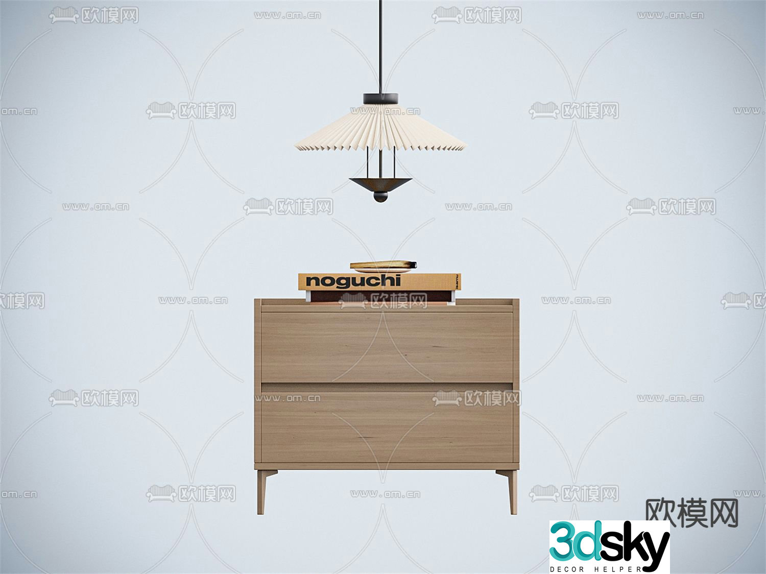 Minimalist bedside table 3d model