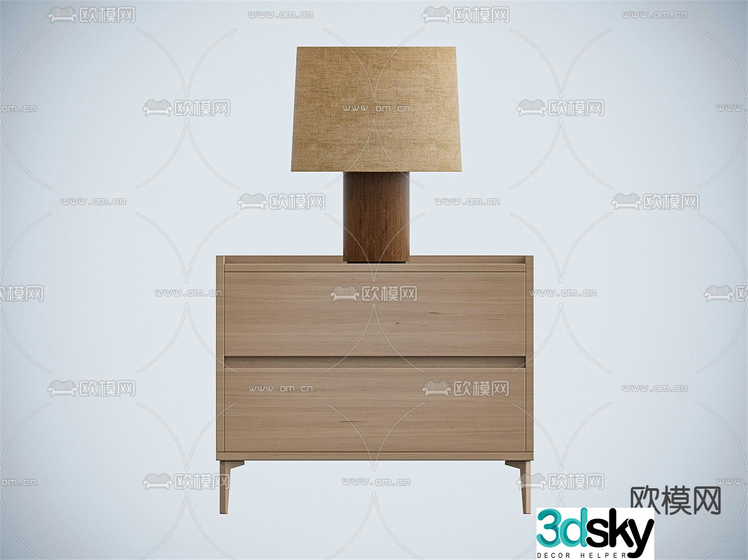 Simple bedside table 3d model