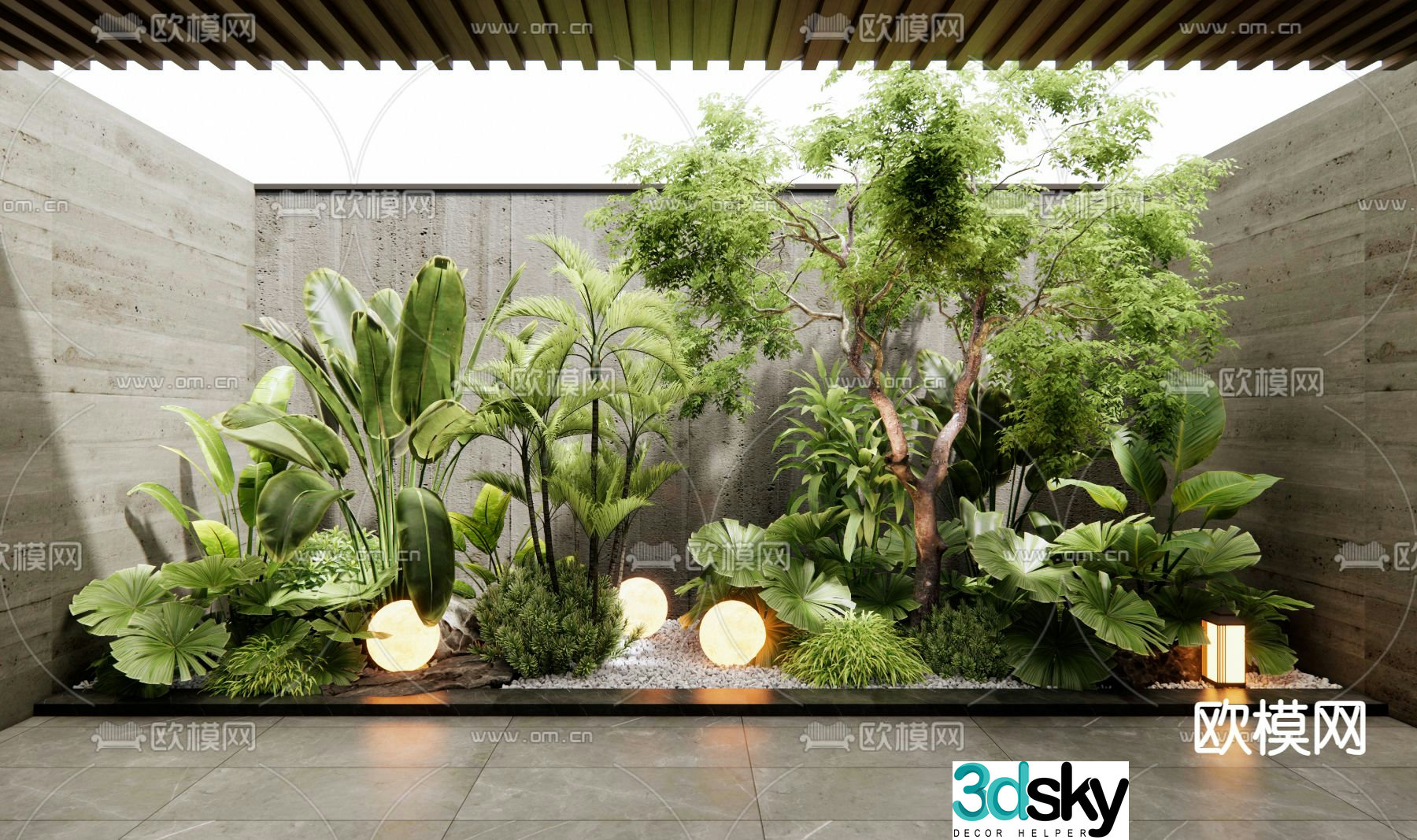 Plant landscape plant pile flower border shrub 3d model