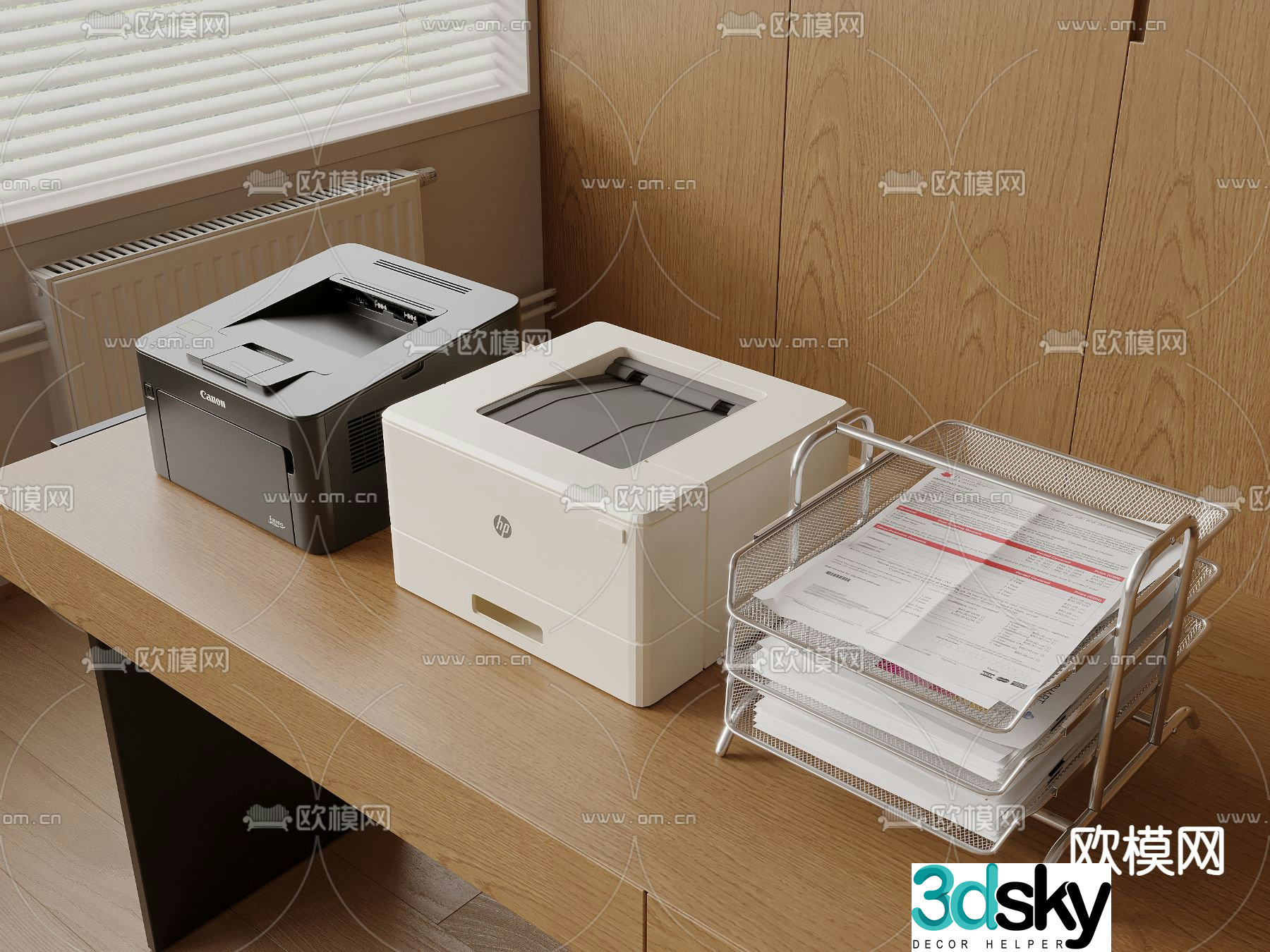 printer copier scanner 3d model