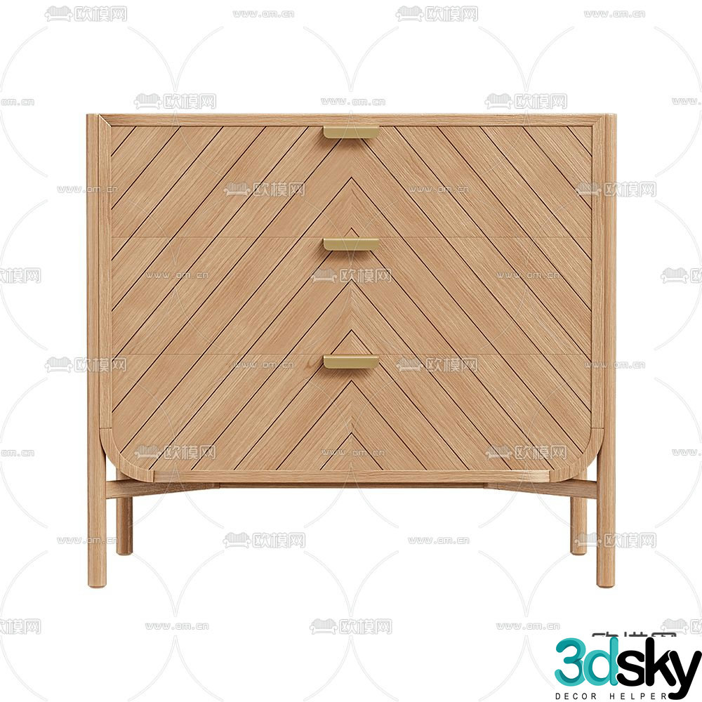 HartÃ´ nordic bedside table 3d model